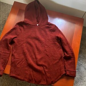 LOFT Burgundy Hooded Sweater